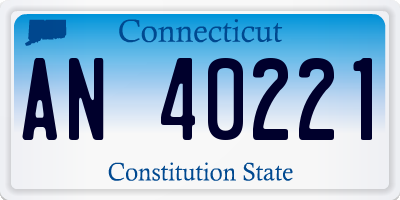 CT license plate AN40221