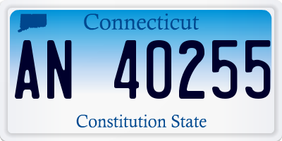 CT license plate AN40255