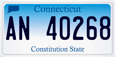 CT license plate AN40268