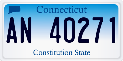 CT license plate AN40271