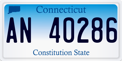 CT license plate AN40286
