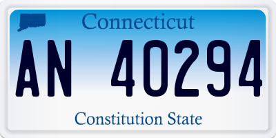 CT license plate AN40294