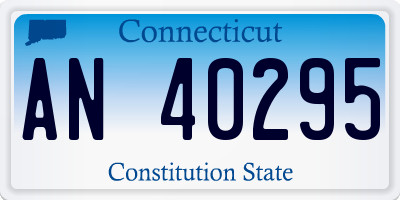 CT license plate AN40295