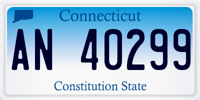 CT license plate AN40299