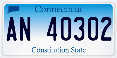 CT license plate AN40302