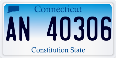 CT license plate AN40306