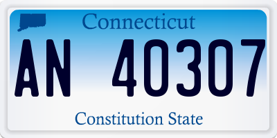 CT license plate AN40307