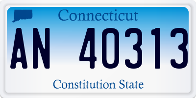 CT license plate AN40313