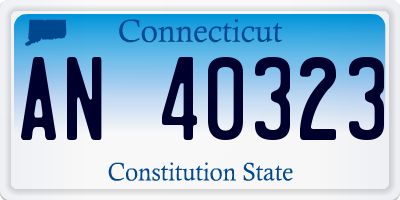 CT license plate AN40323