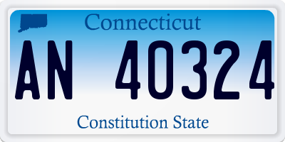CT license plate AN40324