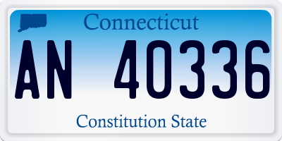 CT license plate AN40336