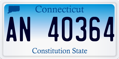 CT license plate AN40364