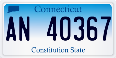 CT license plate AN40367