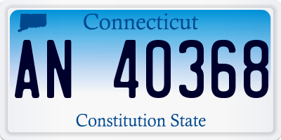 CT license plate AN40368