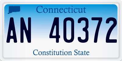 CT license plate AN40372