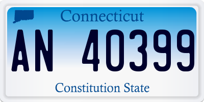 CT license plate AN40399