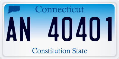 CT license plate AN40401