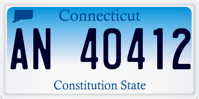 CT license plate AN40412