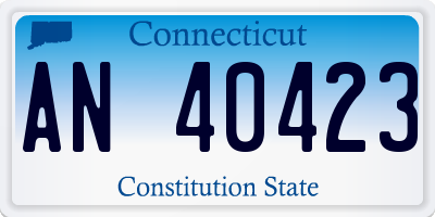 CT license plate AN40423