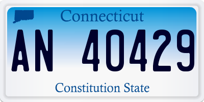 CT license plate AN40429