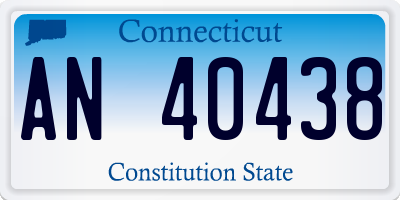 CT license plate AN40438