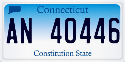 CT license plate AN40446
