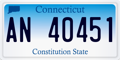 CT license plate AN40451
