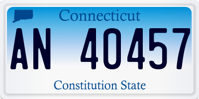 CT license plate AN40457