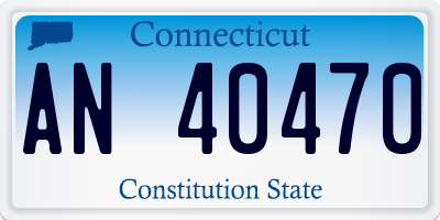 CT license plate AN40470