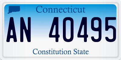 CT license plate AN40495