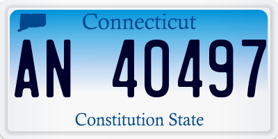 CT license plate AN40497