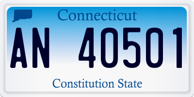 CT license plate AN40501