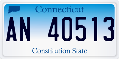 CT license plate AN40513
