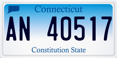 CT license plate AN40517