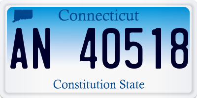CT license plate AN40518