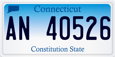 CT license plate AN40526