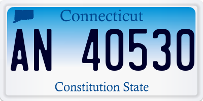 CT license plate AN40530