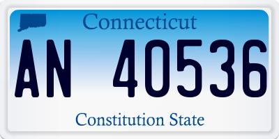 CT license plate AN40536
