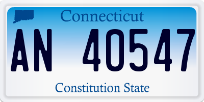 CT license plate AN40547