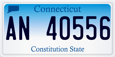 CT license plate AN40556