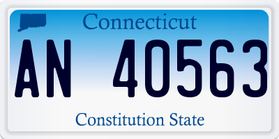 CT license plate AN40563
