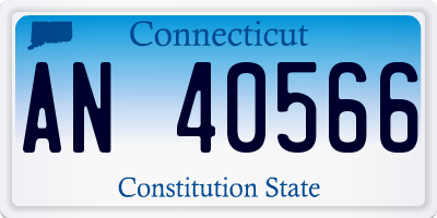 CT license plate AN40566