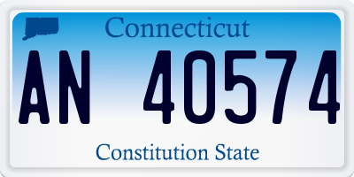 CT license plate AN40574