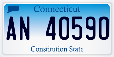 CT license plate AN40590