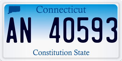 CT license plate AN40593