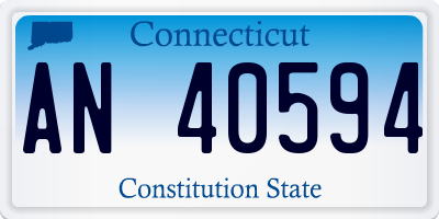 CT license plate AN40594