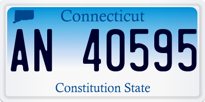 CT license plate AN40595