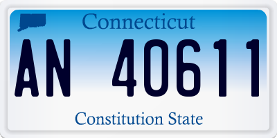 CT license plate AN40611