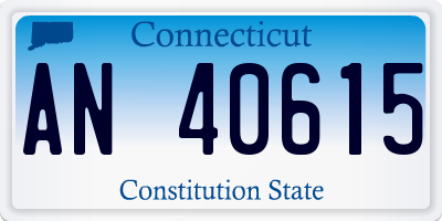 CT license plate AN40615