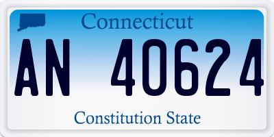 CT license plate AN40624